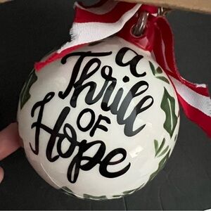 Glory Haus Christmas Ornament A THRILL OF HOPE Holiday Gifts